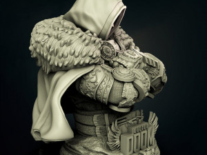 dr doom - printable bust Modelo de Impressão 3D