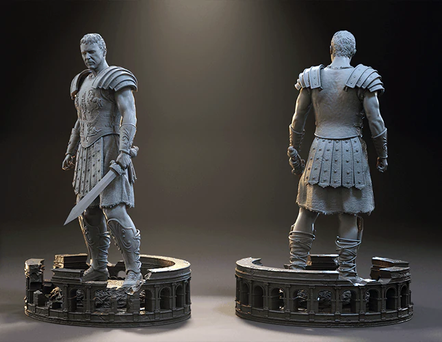 maximus decimus meridius - the gladiator - printable statue 3D Print Model .c4d .max .obj .3ds .fbx .stl .blend