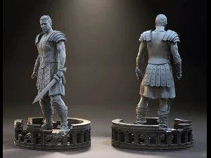 maximus decimus meridius - gladiator - patung yang dapat dicetak Model Cetak 3D