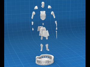 maximus decimus meridius - the gladiator - printable statue 3D प्रिंट मॉडल