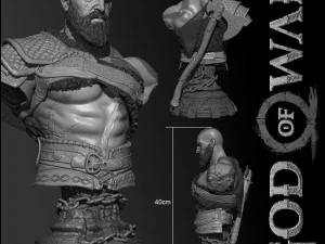 kratos - bust printable 3D Print Model