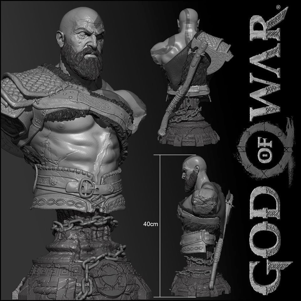 kratos - god of war 3d print model 3D Print Model in Man 3DExport