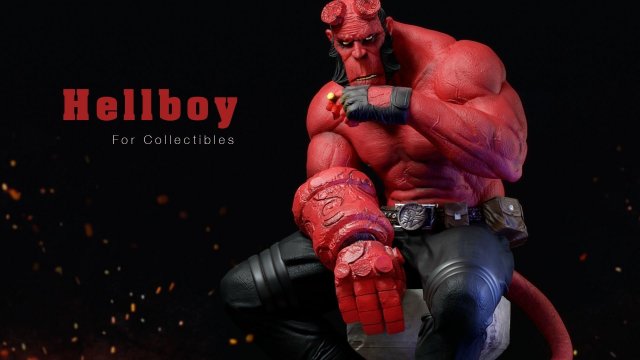 hellboy fanart 3d printable 3D Print Model .c4d .max .obj .3ds .fbx .stl .blend 