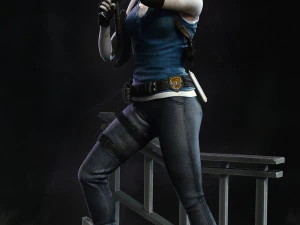 jill valentine - resident evil 3 - printable statue 3D Print Model