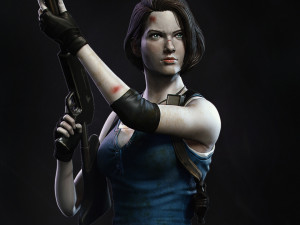 jill valentine - resident evil 3 - printable statue Modelo de Impressão 3D