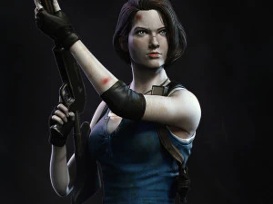jill valentine - resident evil 3 - printable statue 3D Print Model