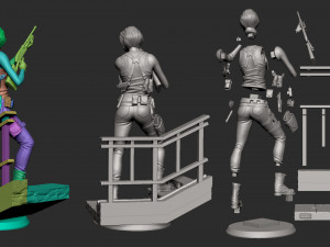 jill valentine - resident evil 3 - printable statue Modelo de Impressão 3D