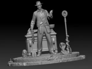 インディアナ・ジョーンズ - 印刷可能なジオラマ 3Dプリントモデル
