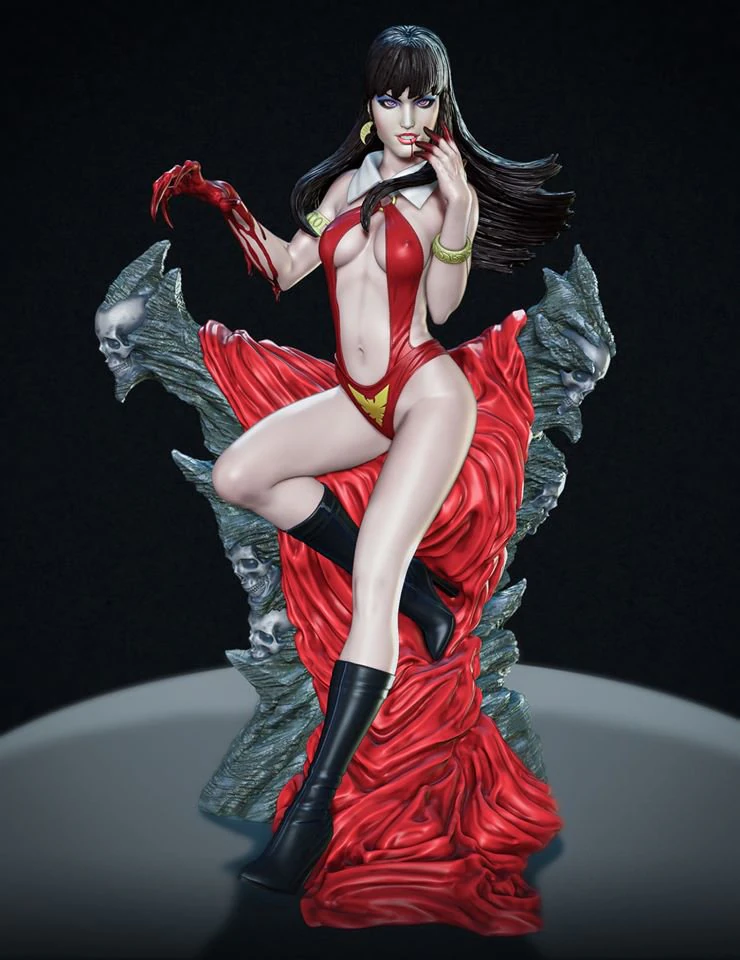 vampirella - printable diorama 3D Print Model .c4d .max .obj .3ds .fbx .stl .blend 