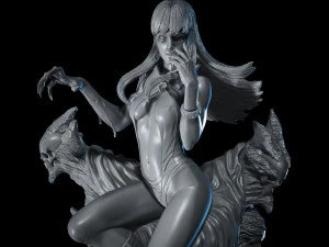 vampirella - printable diorama 3D Print Model