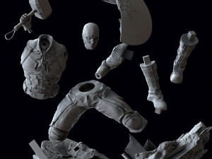 Captain America End Game - Figure Printable Modello di stampa 3D