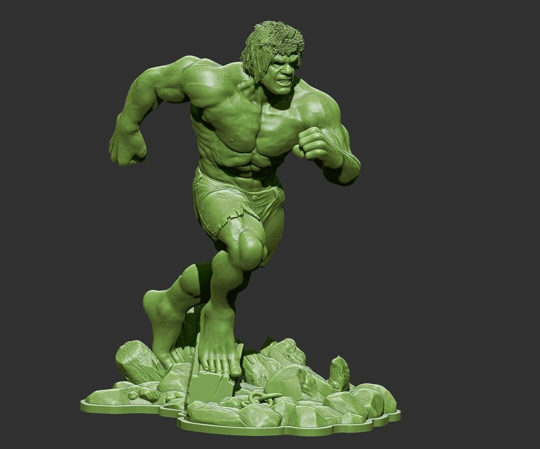 Hulk Lou Ferrigno Version 3D Printable 3D Print Model .c4d .max .obj .3ds .fbx .stl .blend 