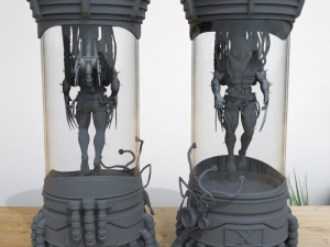 Wolverine Weapon-X on Tube - 3D Printable 3D Print Model