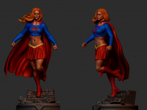 Super Girl Figure Printable Model do druku 3D