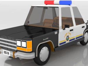 cartoon police car 3D Model