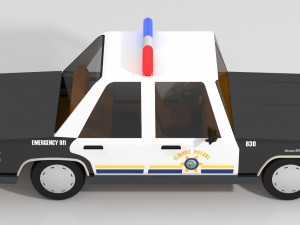 cartoon police car Modello 3D