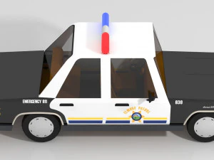 cartoon police car 3D Model