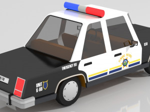 cartoon police car Modello 3D