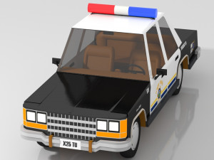 cartoon police car Modello 3D