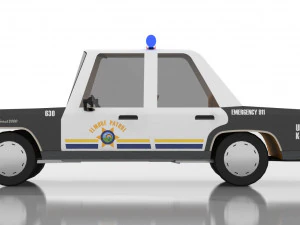 cartoon police car 3D Model