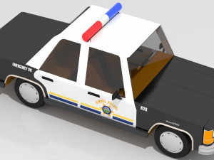 cartoon police car Modello 3D