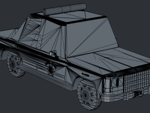 cartoon police car Modello 3D