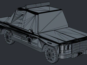 cartoon police car 3D Model