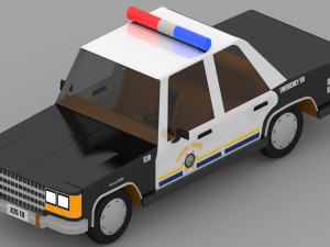 cartoon police car Modello 3D