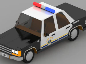 cartoon police car 3D Model
