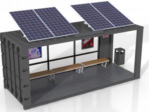 20 feet container bus stop Modèle 3D