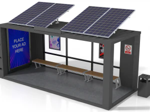 20 feet container bus stop 3D Model