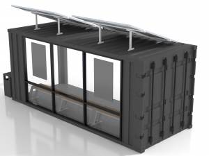 20 feet container bus stop Modèle 3D