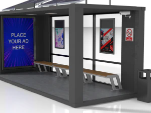 20 feet container bus stop 3D Model