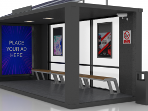 20 feet container bus stop Modèle 3D