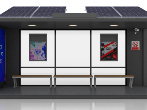 20 feet container bus stop Modèle 3D