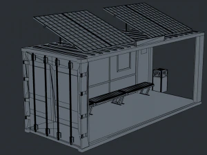 20 feet container bus stop 3D Model