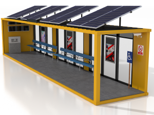 40 foot container bus stop 3D Model