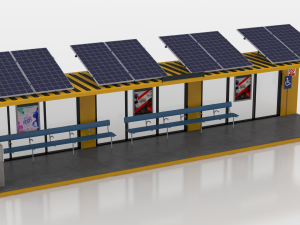 40 foot container bus stop Model 3D