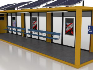 40 foot container bus stop Model 3D