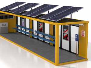40 foot container bus stop Model 3D