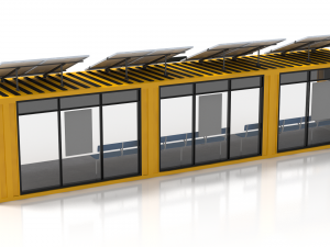 40 foot container bus stop Model 3D