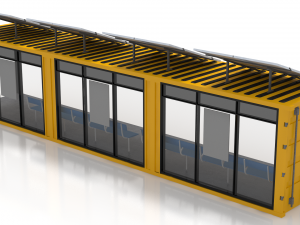 40 foot container bus stop Model 3D