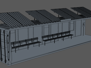 40 foot container bus stop Model 3D