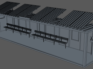 40 foot container bus stop Model 3D