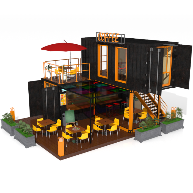 container coffee shop 3D Model .c4d .max .obj .3ds .fbx .stl .blend 