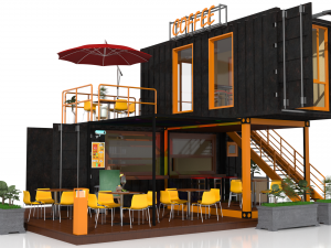 container coffee shop 3D Model