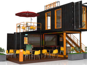container coffee shop 3D Model