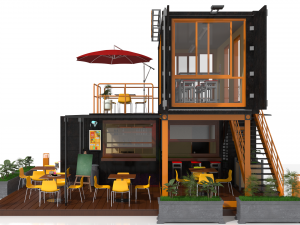 container coffee shop 3D Model