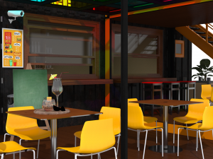 container coffee shop 3D Model