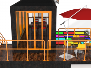 container coffee shop 3D Model